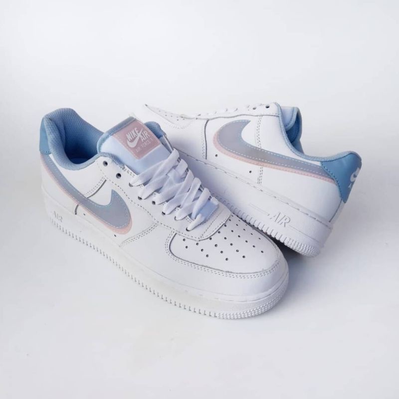 SEPATU AF1 Lv8 DOUBLE SWOOSH LIGHT ARMORY BLUE