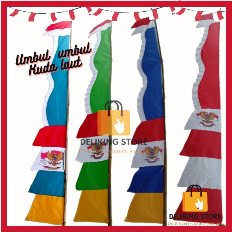 Jual Bendera Umbul Umbul Merah Putih Warna Warni Umbul Umbul Model Baru Kuda Laut Shopee Indonesia