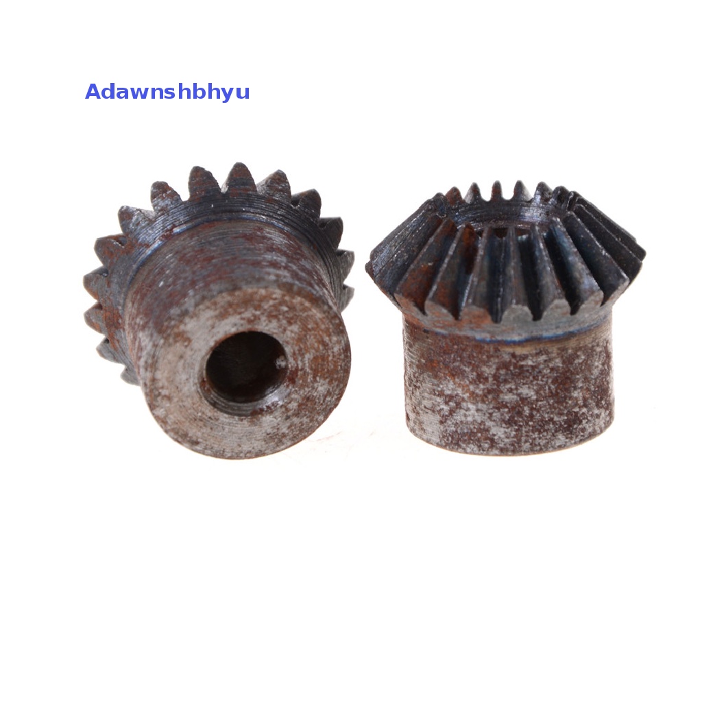 Adhyu 2pcs Gears Bevel Metal 7mm 1modul 20gigi Dengan Lubang Dalam 7mm 90derajat ID