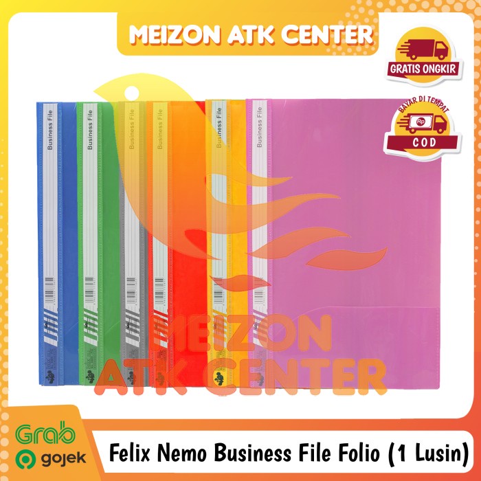 

✨NEW✨ - FELIX NEMO Business File / Map Bisnis / F4 / Folio - (PerLusin/Warna) - putih doff