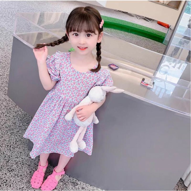 MINOCHI DRESS ANAK BLOOM IMPORT / DRESS ANAK PEREMPUAN RIBBON