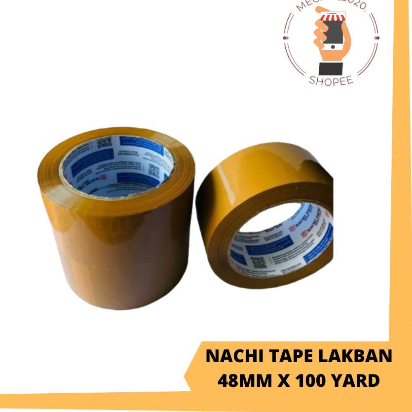 

ィ Nachi Tape Lakban 48 mm Coklat Plakban Bening 48mm 100 Yard solasi Murah シ