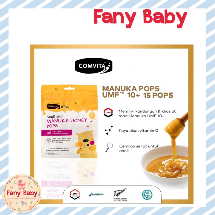 COMVITA KIDS SOOTHING POPS UMF 10+ MANUKA HONEY / ISI 15 POPS