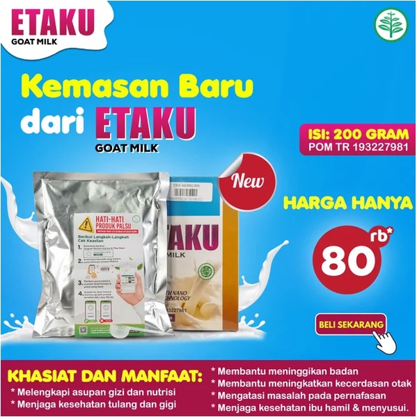 

SUSU KAMBING ETAWA KEMASAN 200 GRAM AGEN YOGYAKARTA