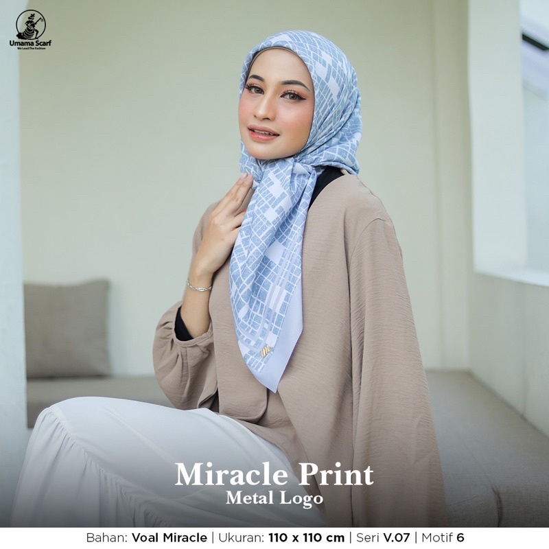PART 2 V.07 NEW MOTIF SEGIEMPAT VOAL MIRACLE PRINT MOTIF ICON METAL LOGO