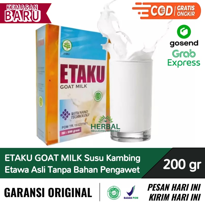 

Susu Kambing Etawa Bubuk Murni Tanpa Bahan Pengawet Etaku Goat Milk Original Bpom Halal Untuk Anak Dewasa Meningkatkan Imunitas dan Kekebalan Tubuh