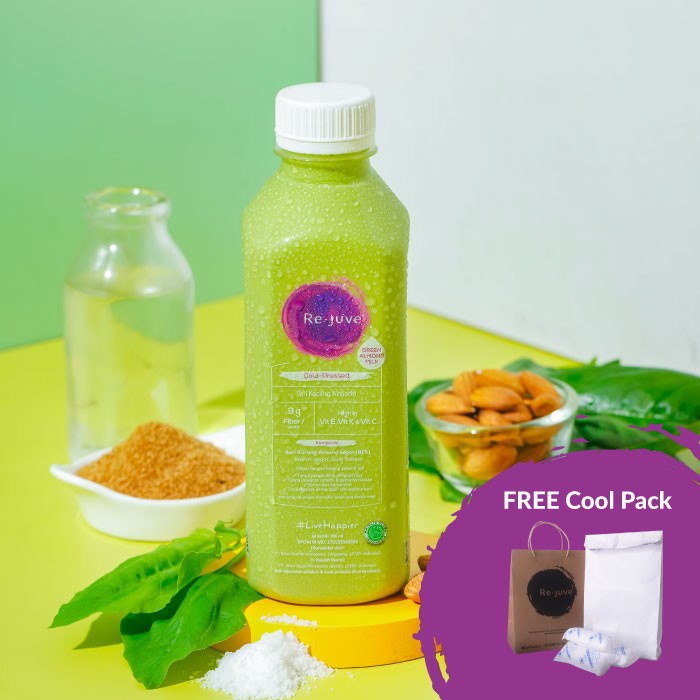 

NEW Re.juve - Green Almond Milk 435 ml (Cold-Pressed Almond Milk)