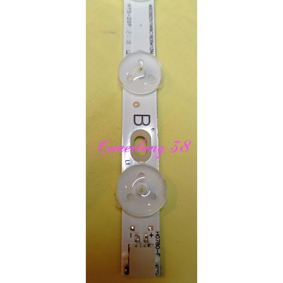 Lampu LED backlight TV 3 volt 9 Kancing BL Universal 3V 9 mata B