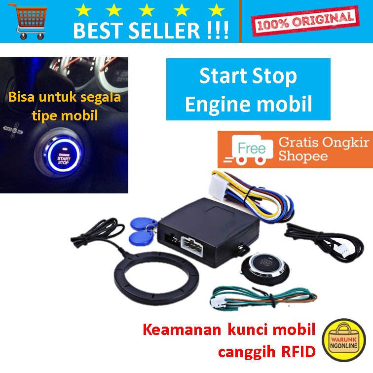 tombol Start stop engine System Keyless RFID - mobil avanza calya agya xenia kijang jazz brio