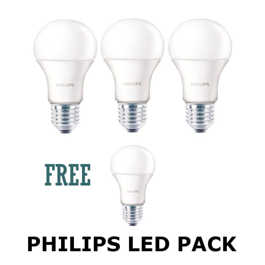 Philips Lampu Bohlam Led Mycare 8W Paket Led Bulb 8 Watt Isi 4 Putih