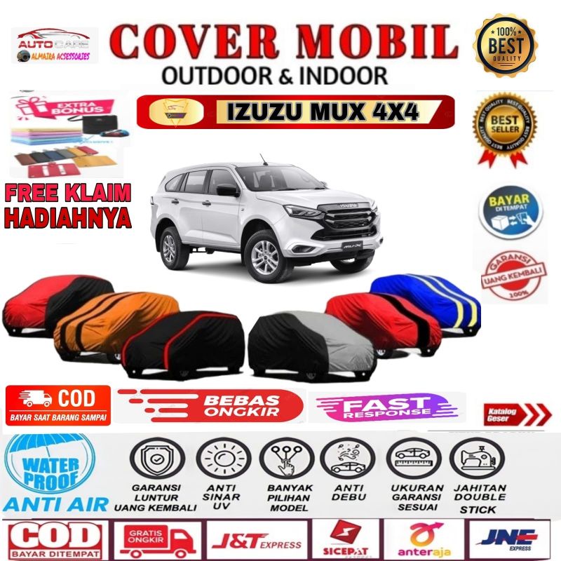 Cover Mobil Sarung Mobil Izuzu Mux 4x4 Selimut Mantrol Mobil Izuzu Mux 4x4 Mantel Kerudung Mobil Izuzu Mux Outdoor Indoor