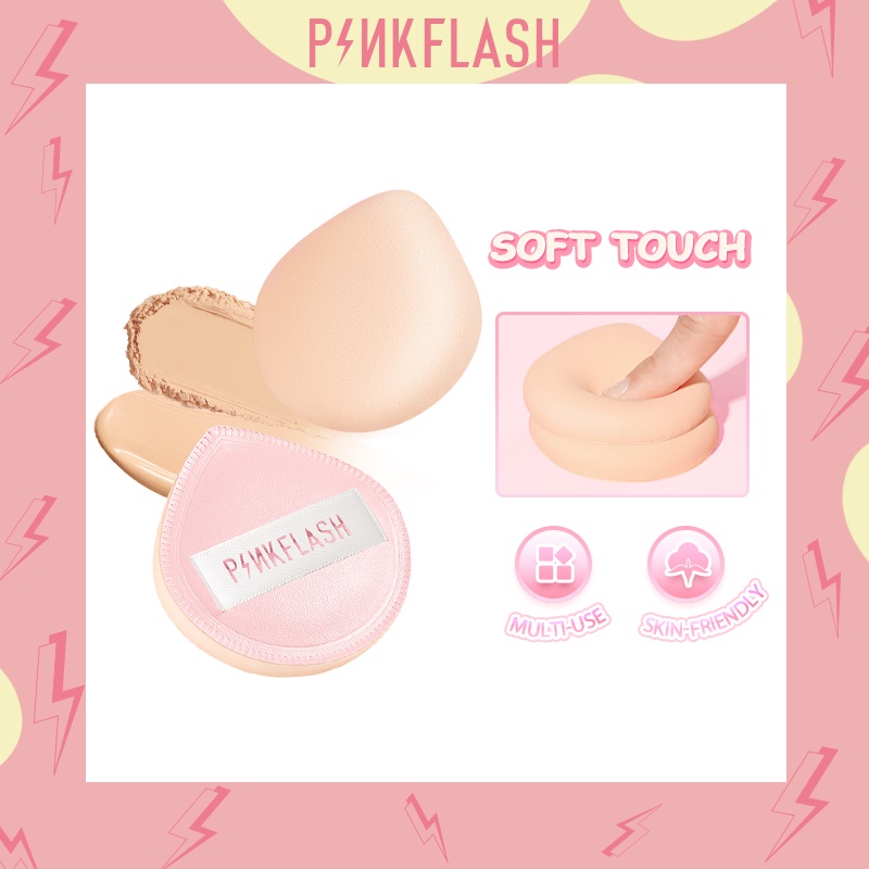 PINKFLASH Double-Side Use Puff Air cushion Soft Cosmetic Puff Comfortable Touch Marshmallow Teardrop Puff Tools