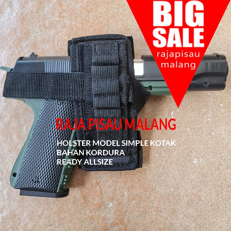 SARUNG PESTOL/HOLSTER PINGGANG BISA KANAN DAN KIRI TACTICAL MODEL SIMPEL SIMPLE
