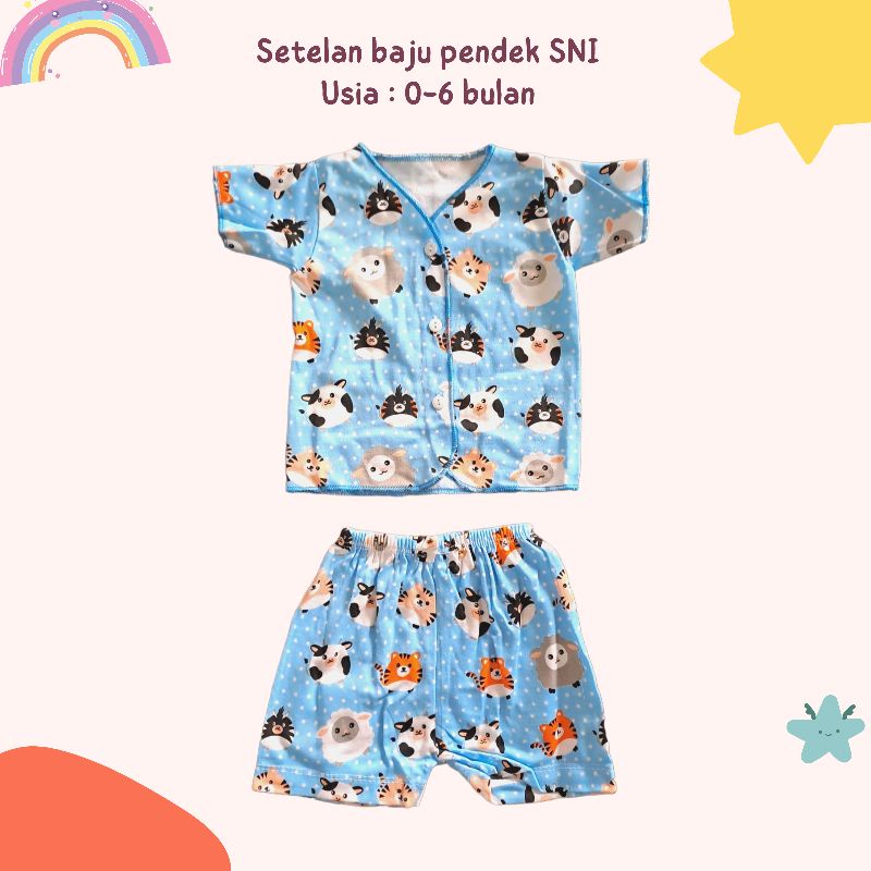 SETELAN BAJU PENDEK SNI BAYI NEWBORN