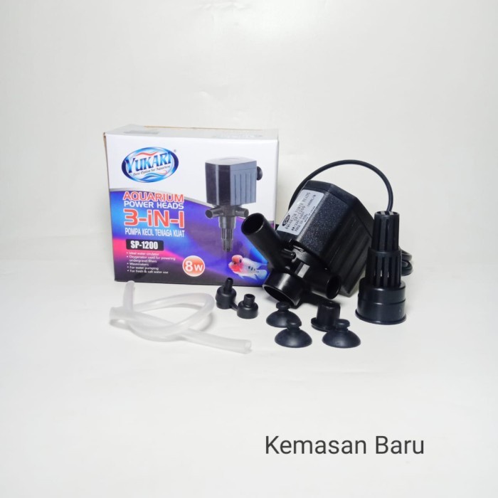 MESIN Aquarium Power Heads 3in1 Filter Celup YUKARI SP 1200 8 Watt AQUARIUM DAN AQUASCAPE