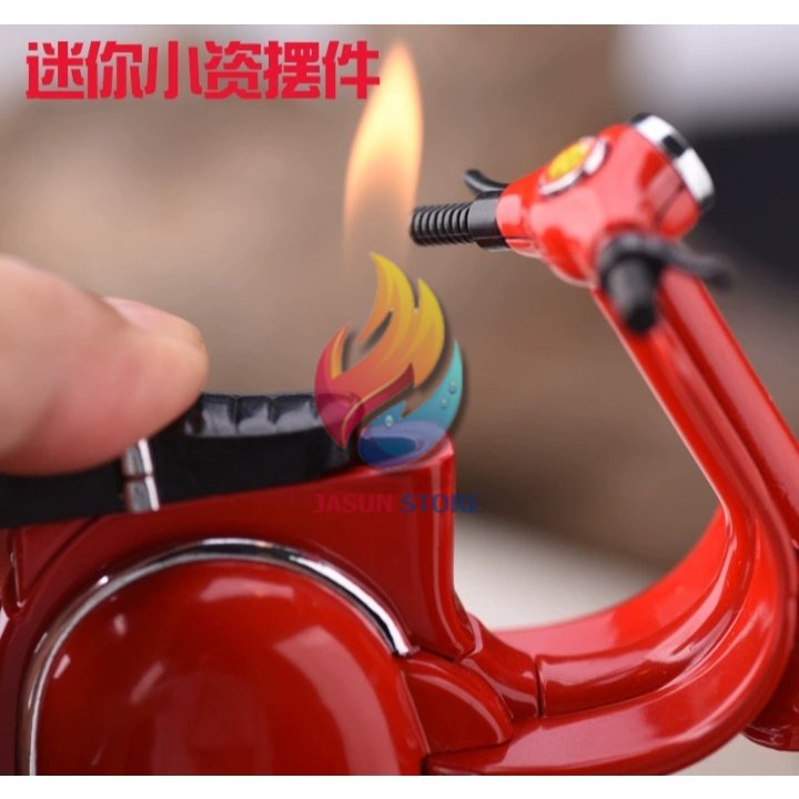 BISA COD! mancis korek api pajangan model motor vespa lighter antik unik koleksi