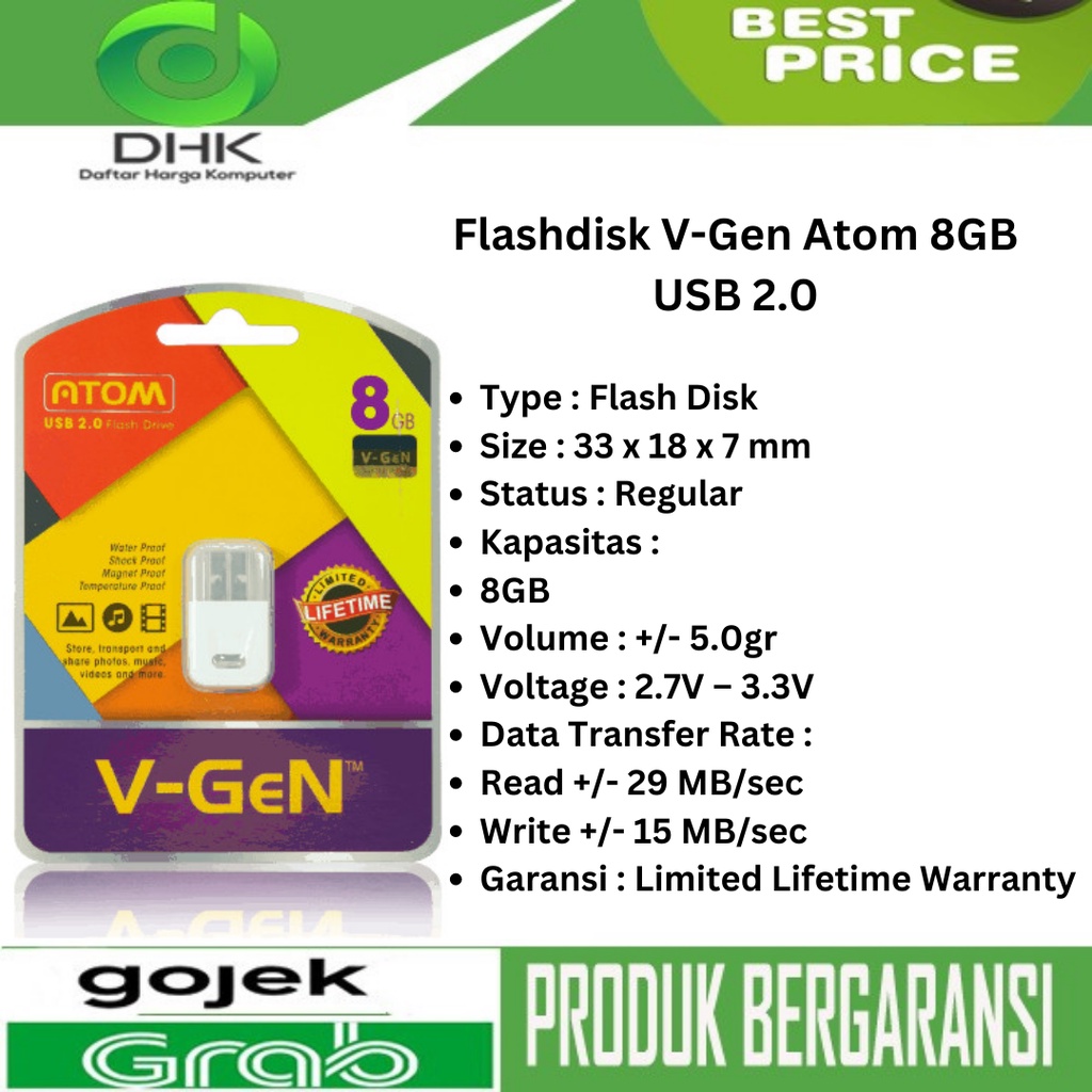 Flashdisk V-Gen Atom 8GB USB 2.0