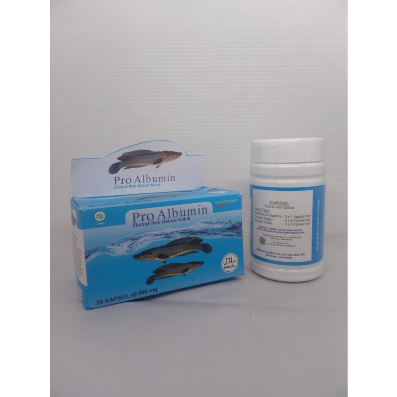 PRO ALBUMIN EKSTRAK IKAN GABUS  KUTUK KAPSUL isi 50 kapsul 100% asli original