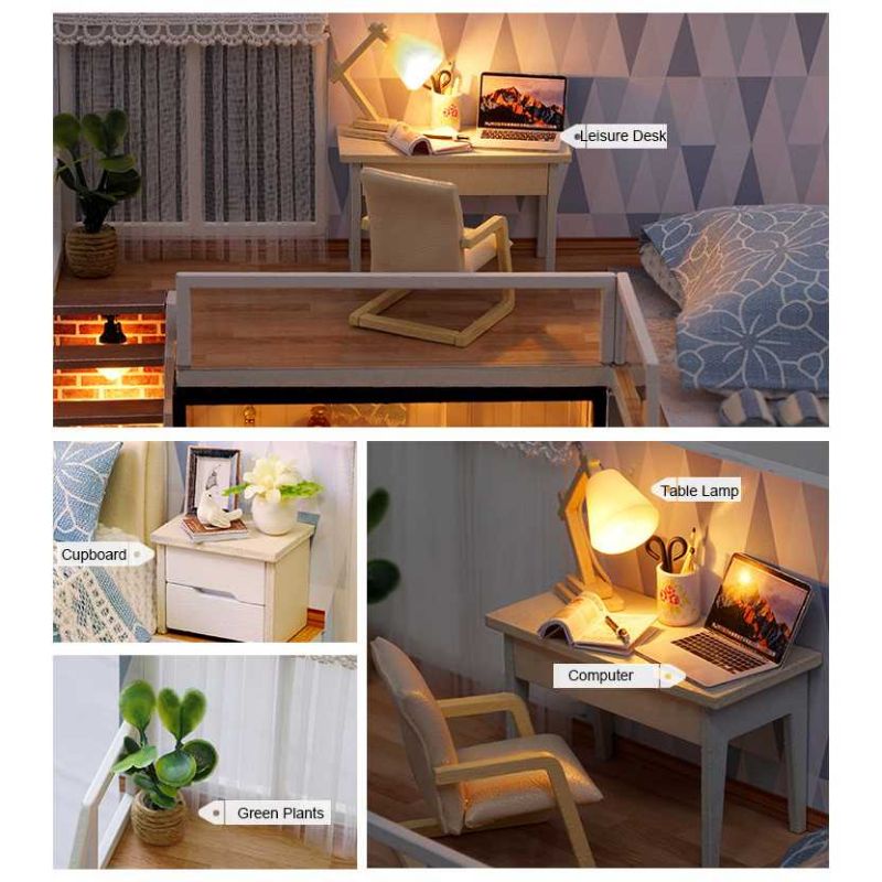 CUTE ROOM Miniatur Rumah Boneka DIY Doll House Wooden Furniture - L023