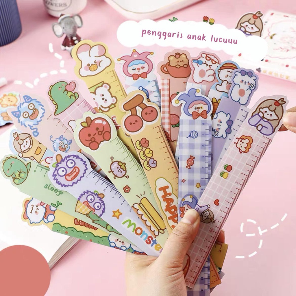 

1pc Penggaris Elastis 15 cm / School Ruler Penggaris Lentur Fleksibel Kartun