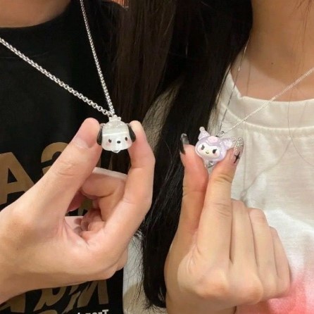 【Bayar di tempat】Kalung Rantai Klavikula Sanrio Kalung Rantai Liontin Kartun Lucu Aksesoris Wanita