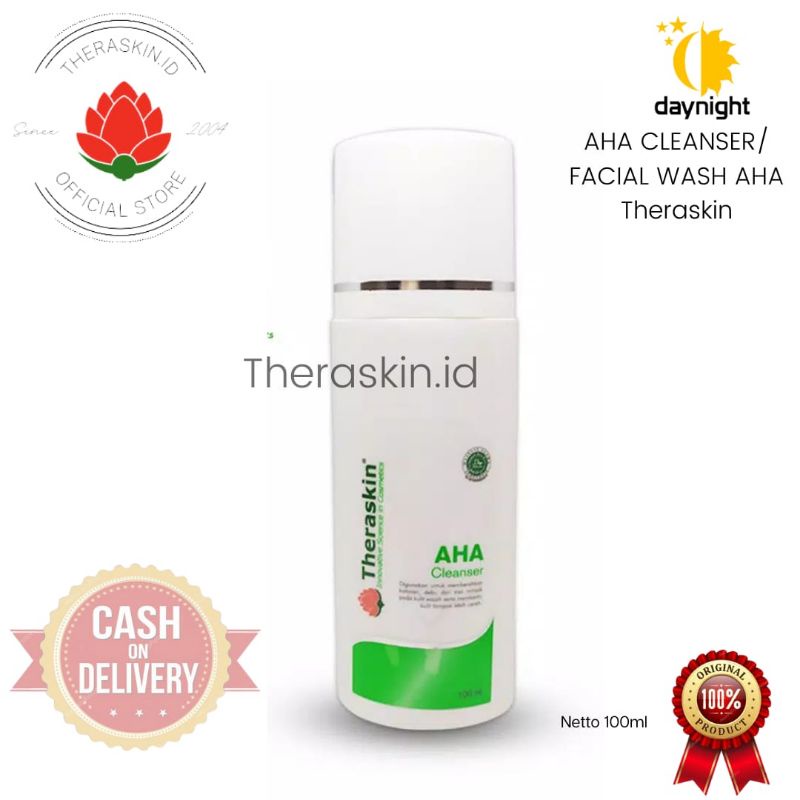 THERASKIN AHA CLEANSER ORIGINAL PABRIK / SABUN FLEK WHITENING / FACIAL WASH GLOW LUXURY FLEK