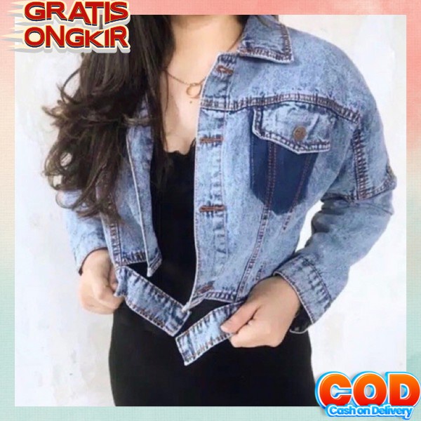 Jaket Jeans Wanita Korea Style Jaket Levis Wanita Import Jaket Perempuan Dewasa Remaja Jaket Jeans C