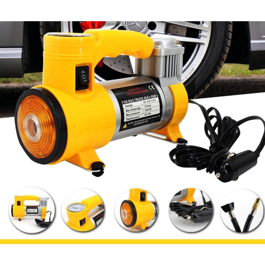PORTABLE CYCLONE AIR COMPRESSOR - POMPA ANGIN 150 PSI Compresor Kuning - Kenji Shop