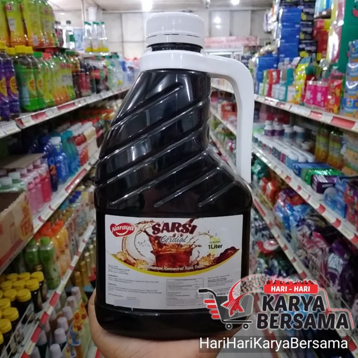 

>>>>>] NARAYA SYRUP SIRUP SARSI CORDIAL BOTOL 1 LITER