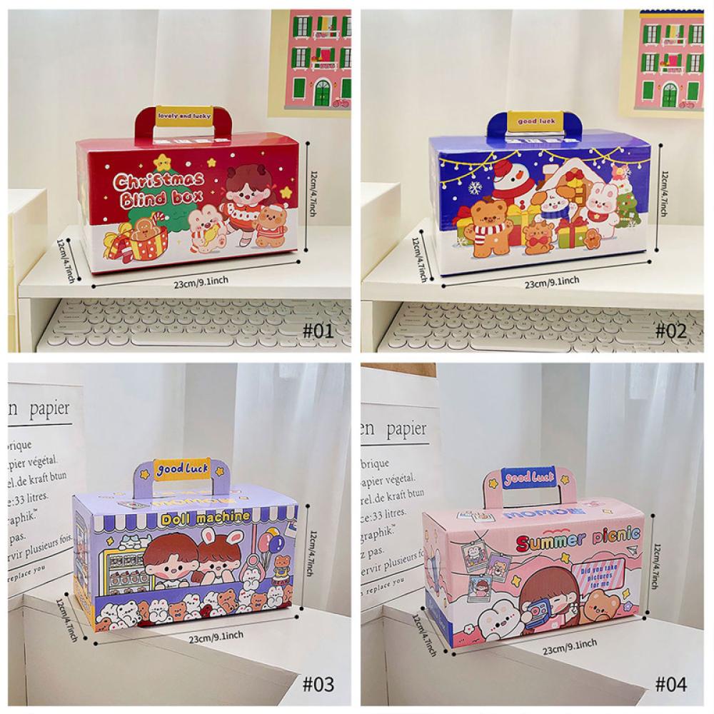 Timekey Kreatif Indah Natal Buta Kotak Beruntung Tahun Baru Kejutan Siswa DIY Scrapbook Stiker Notebook Gel Pena Mainan Set F8N1