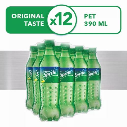 SPRITE LEMON LIME BOTOL 390ML 1 DUS = 12 PCS