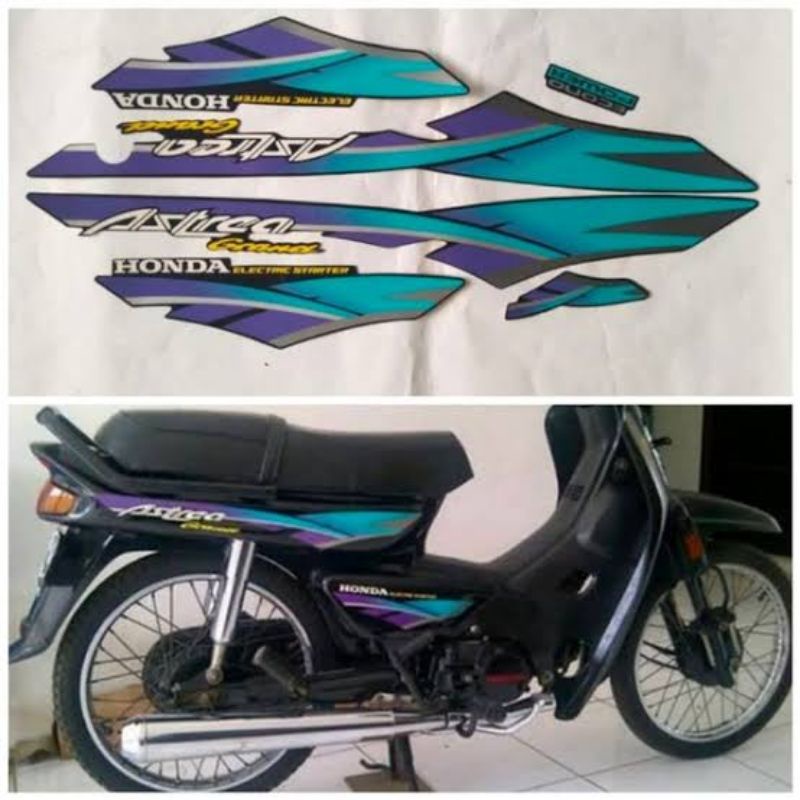 Jual Striping Lis Stiker Standar Ori Honda Astrea Grand Sabit Biru Stiker Ori Grand