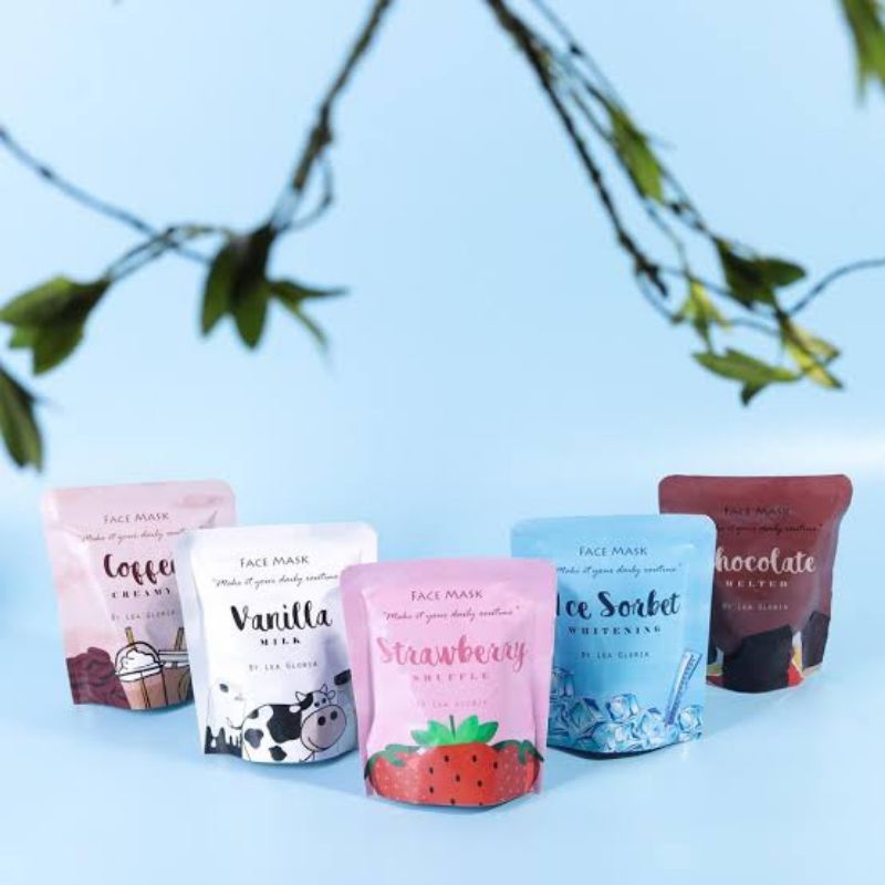 Masker Wajah Bubuk 50 gram Lea Gloria Organik & Non Organik