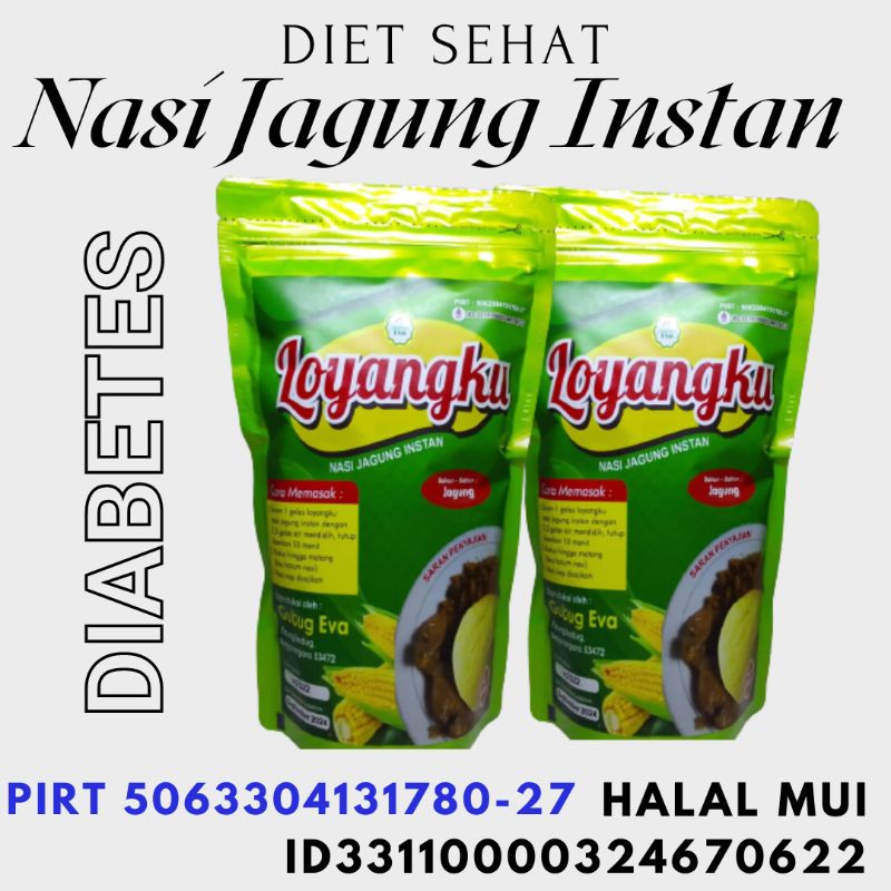 

Diabetes | Loyangku Nasi Jagung Instan 450 gr
