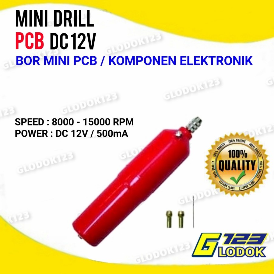 Bor Mini Drill PCB 12v Ekonomis DC Alat Pembuat Lobang Mata Mesin