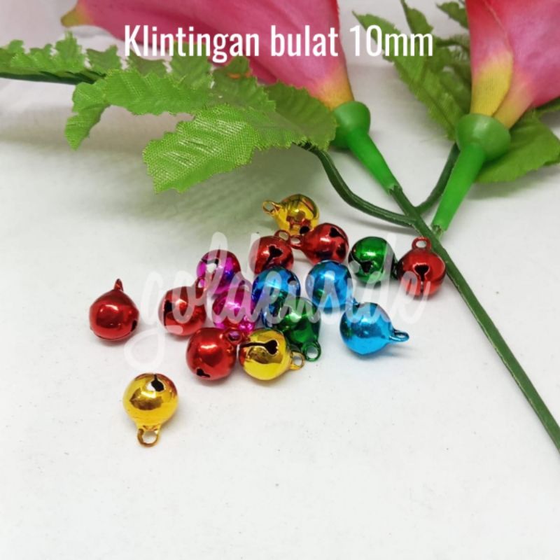 Klintingan bulat 1cm warna warni per pcs