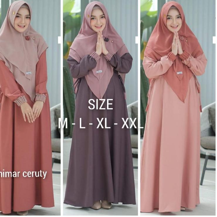 ((R-4-W ✪> GAMIS SYARI SET ZAILA SIZE M L XL XXL COD BISA BAYAR DI TEMPAT pasti dikirim