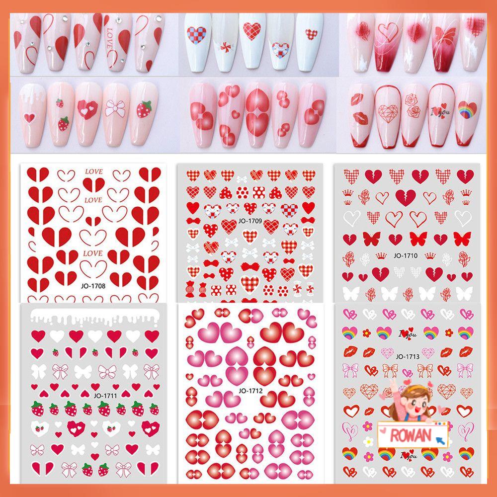 R-flower Stiker Kuku Dekorasi Kuku Bunga Nail Art Strawberry