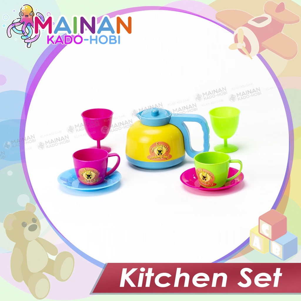 MAINAN ANAK PEREMPUAN KITCHEN SET TEA COFEE TIME