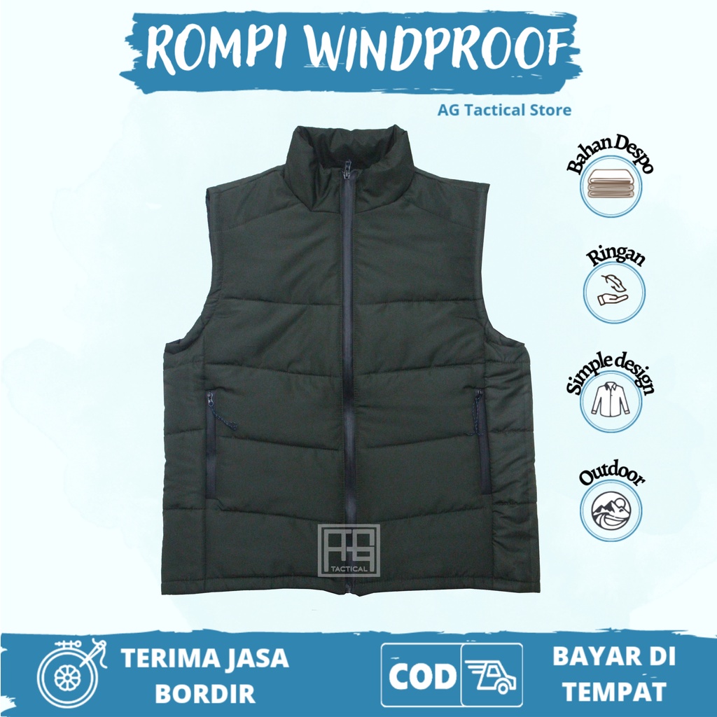 Jaket Rompi Perasut Motor Vest Riding Pelindung Dada Bodyvest Anti Angin