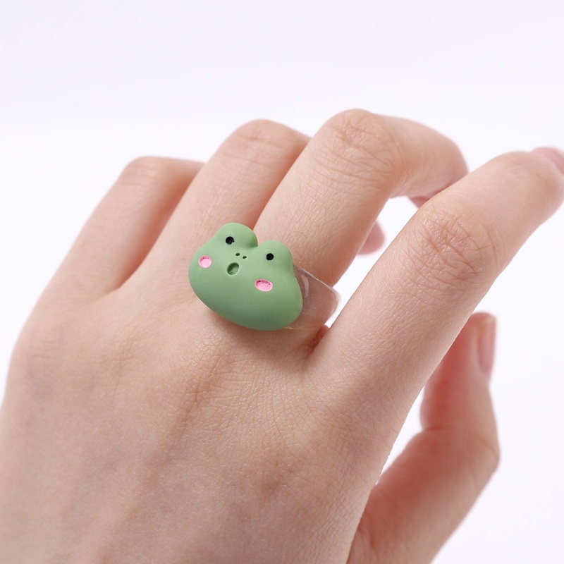 [Harga Grosir] Untuk Anak Gadis Anak Hewan Cincin Animal Zoo Meeting Fun Rings Square Acrylic Ring Indah Perhiasan Aksesoris Couple Ring Kartun Cincin Lucu Fashion