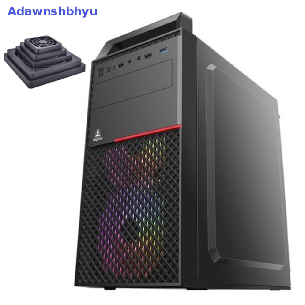 Adhyu 1Pc Pengaman Komputer Plastik Hitam Tahan Debu Dust Filterable PC Cooler Filter ID