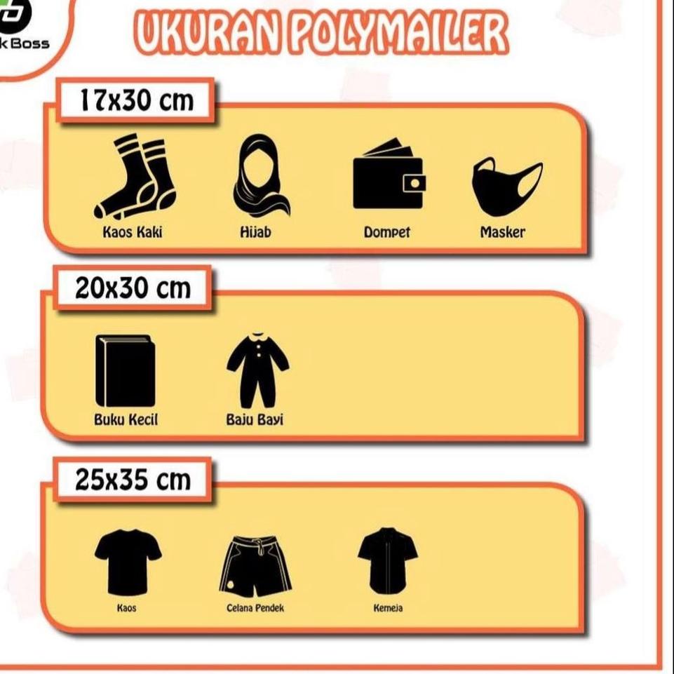

➠j5 Stok Banyak❆ POLYMAILER PACKBOSS 40x55 HARGA ISI ±100 LEMBAR *KUALITAS BOSS, HARGA JOSS* LANGSUNG PABRIK 85 ★
