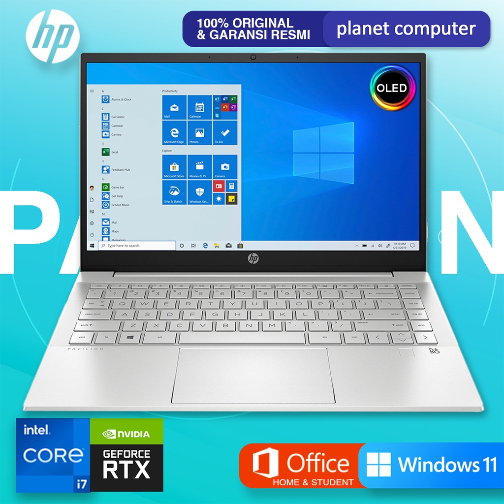 HP PAVILION PLUS EH0032TX 14&quot; 2.8K i7-1255U RTX2050 16GB 1TB Win+OHS