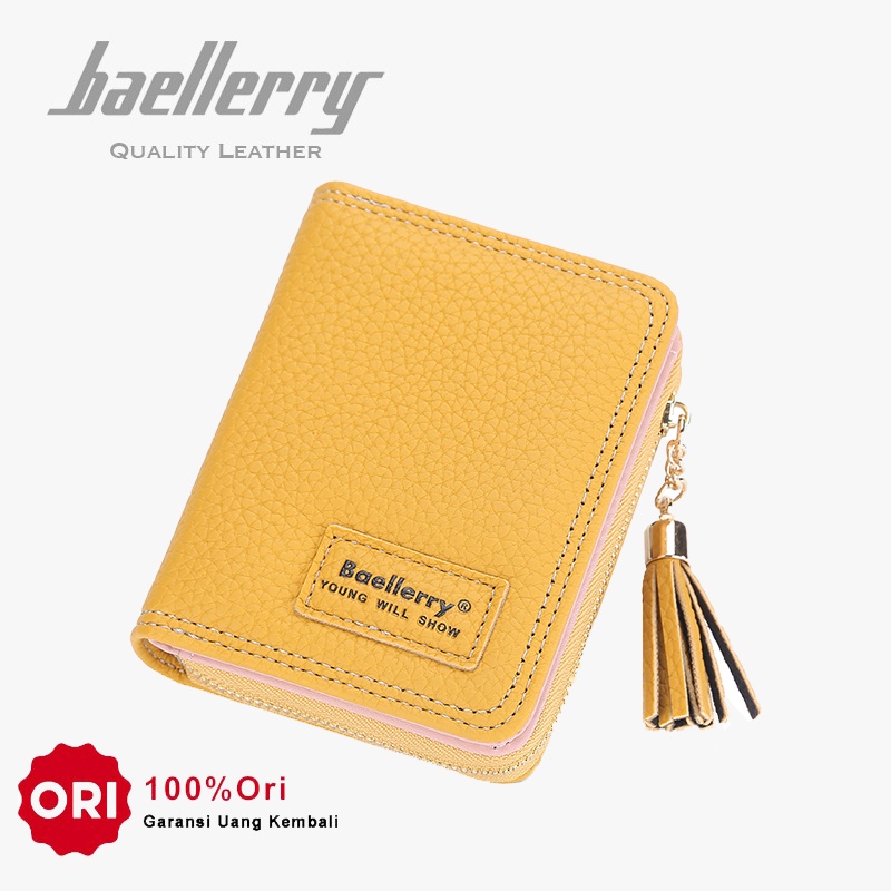 BAELLERRY N1858 Dompet Wanita Kecil Dompet Lipat Bahan Kulit PU Leather Premium WATCHKITE WKOS