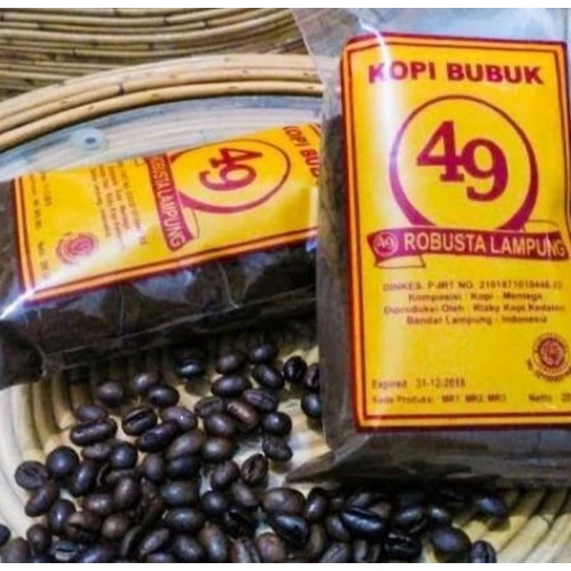 

Kopi Bubuk Robusta Cap 49 Asli Khas Lampung 200 Gram