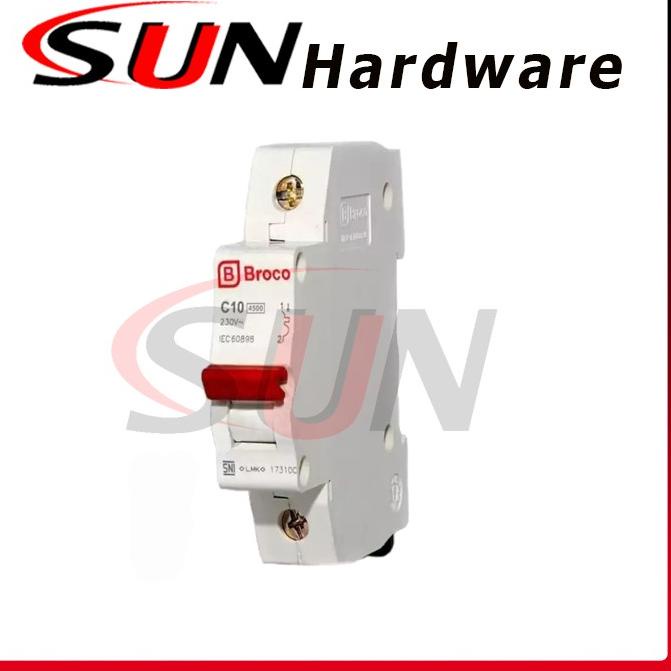 READY ㊫ Saklar Listrik Mcb Broco C 2 4 6 10 16 A Ampere 1 Phase Original Asli ❖