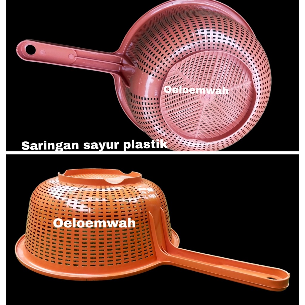 Saringan sayur / saringan mie plastik diameter 25CM tebal warna