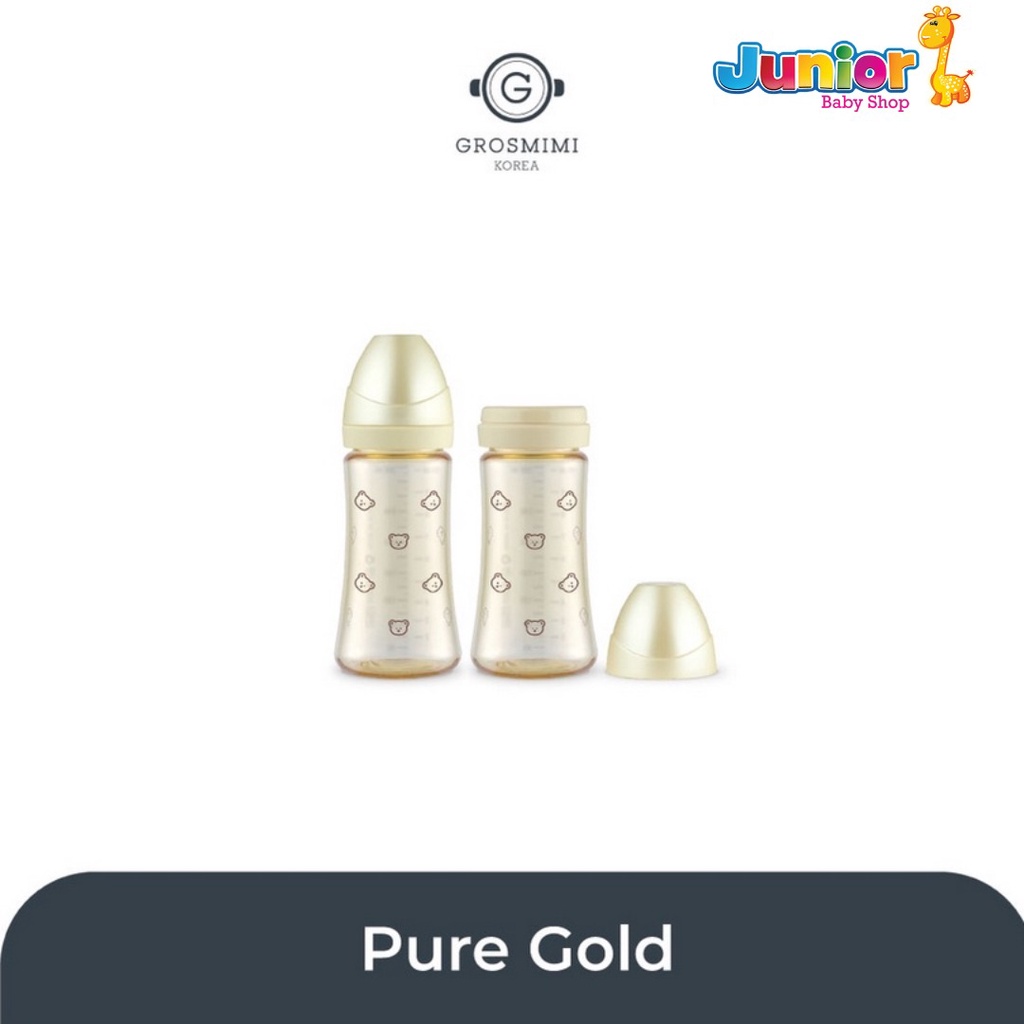 Grosmimi PPSU Cherrish/Dotgom/Olive Feeding Bottle Twin Pack 300 ml