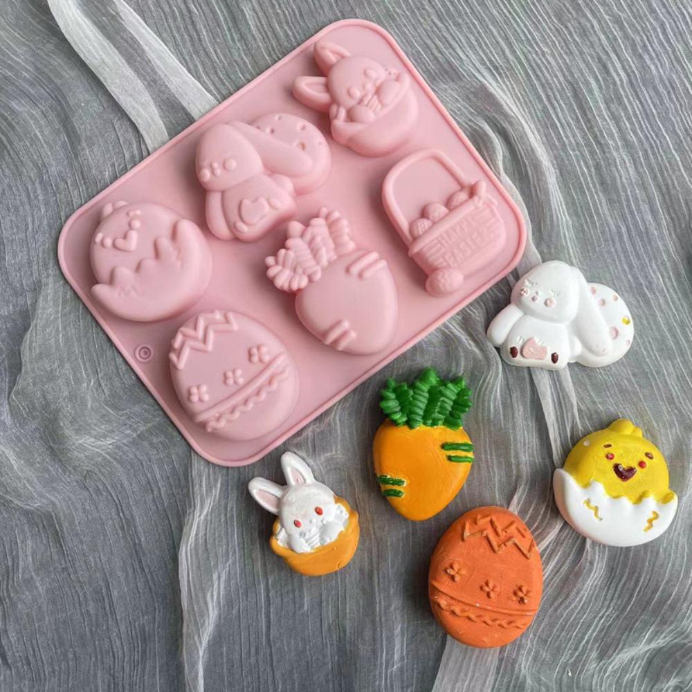 Solighter Cetakan Kue Rabbit Egg Bakeware 3D Alat Panggang Baking Mold